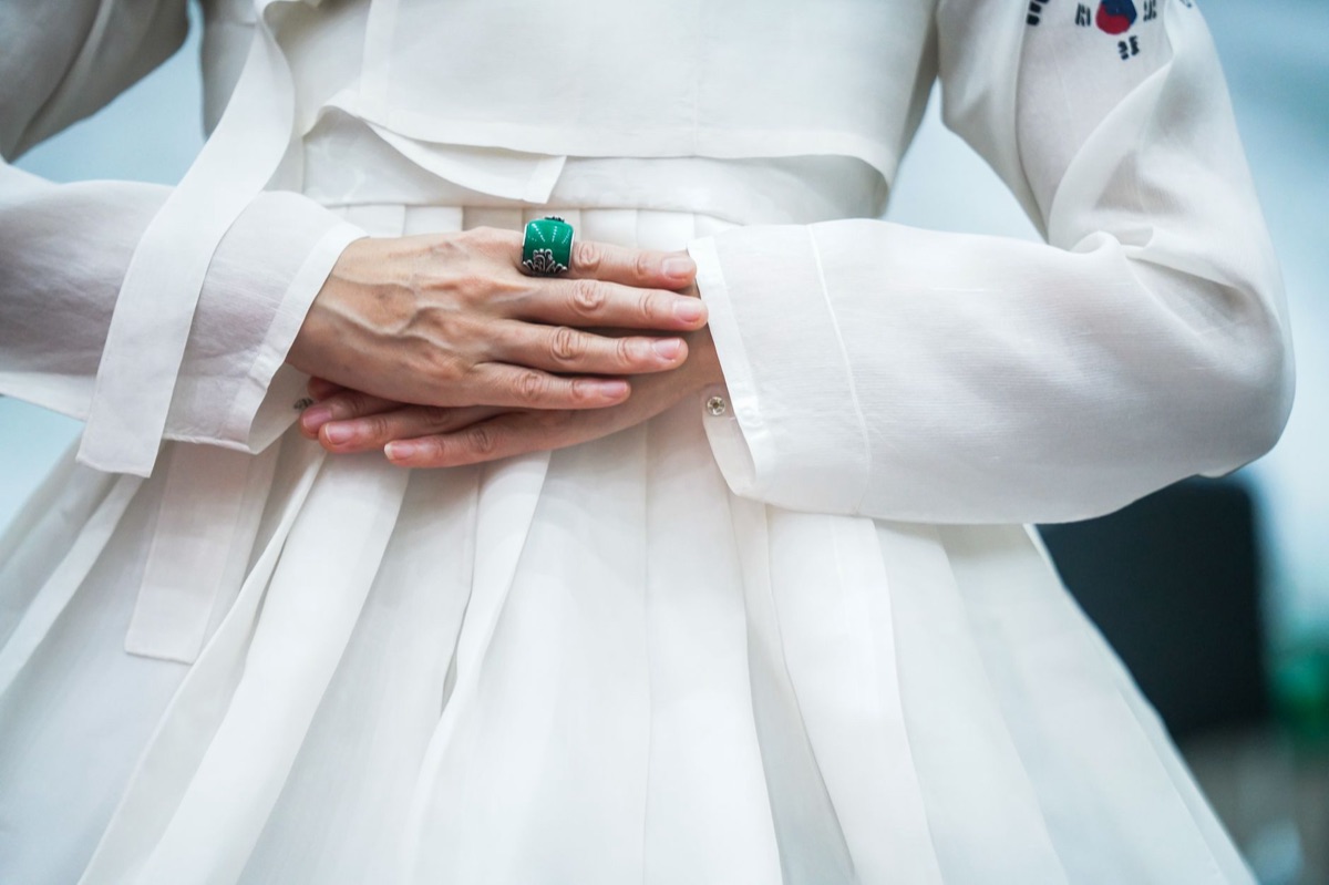 Detail eines Hanbok