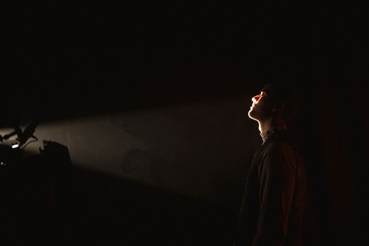 Dramatic scene with intense lighting