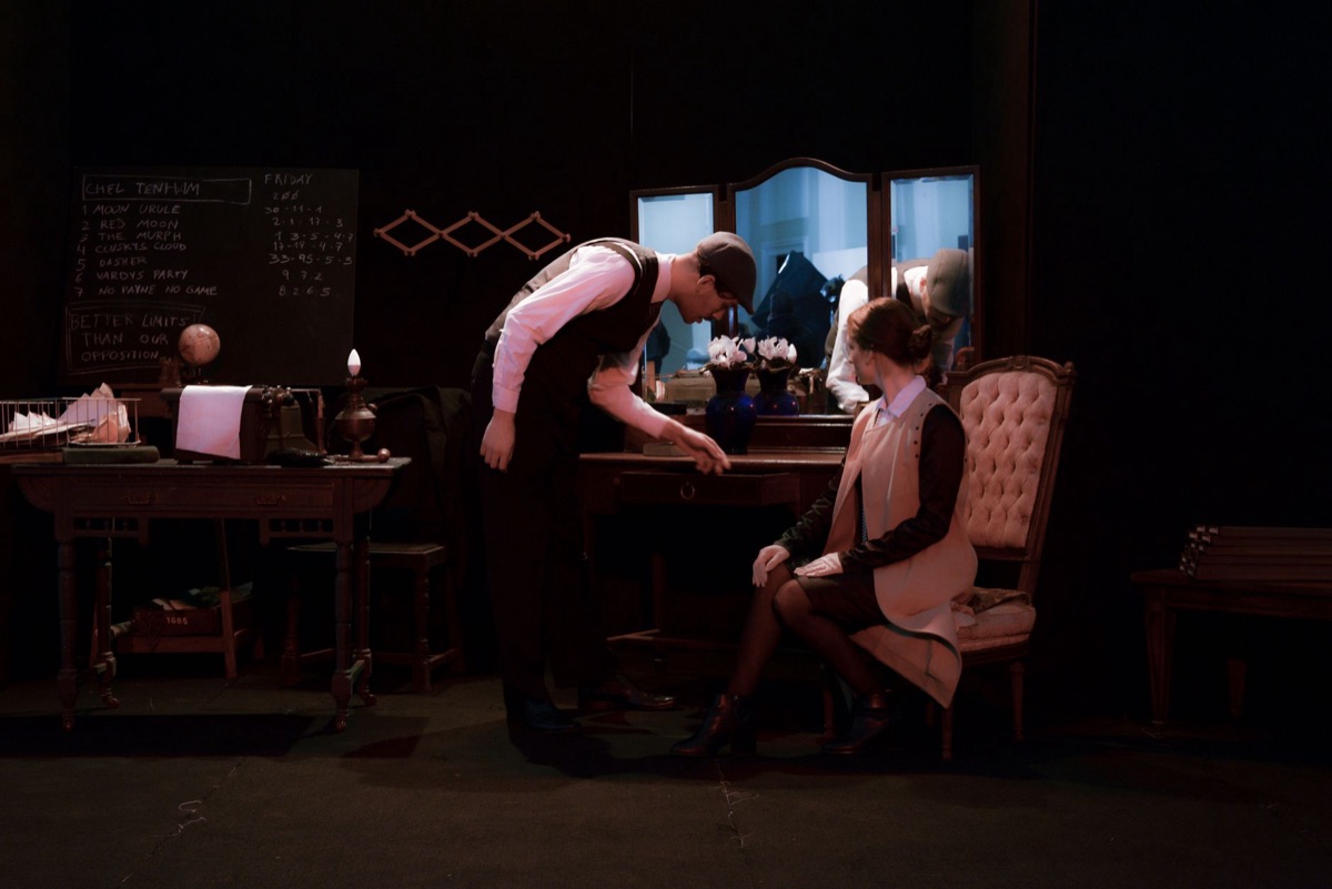 Dramatic scene with emotional dialogue