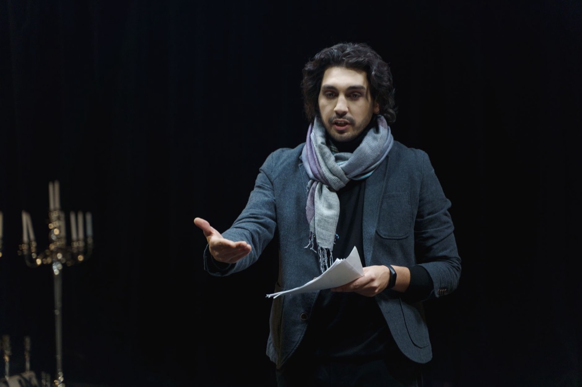 Actor in intense drama moment
