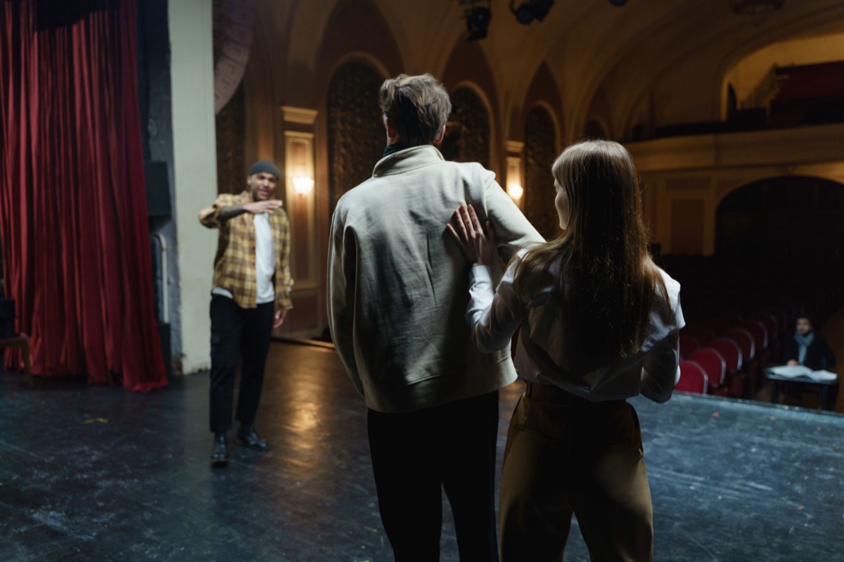 Actrice in intensieve drama-scène